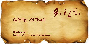 Góg Ábel névjegykártya