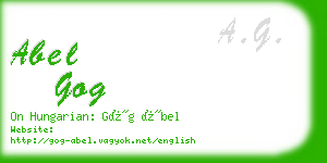 abel gog business card